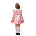 thumbnail image 4 of Otqutp 3 Piece Girls Dress Set Medical Style Nurse Themed Short Sleeve Dress Outfit with Headwear Apron Kids Fall Halloween Dress Up Clothing, 4 of 9