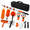 Orange-20 FT, variant on Blue 24 FT Telescoping Extension Pole Duster Kit for High Ceiling Cleaning