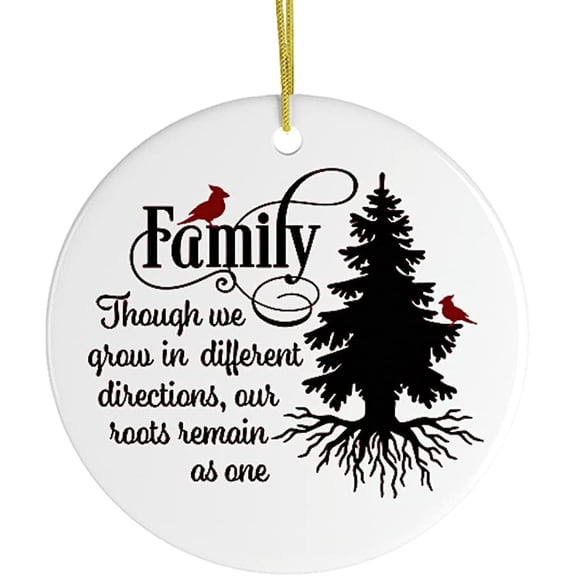 Lovely Family Quote Christmas Ornament (Circle) undefined
