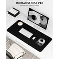 thumbnail image 2 of Kiibsot Desk Pad, 23.6" x 13.8" PU Leather Non-Slip Desk Mat Large Mouse Pad for Desktop, Waterproof Laptop Computer Writing Mat for Office, Home, Work, Gaming, 2 of 6