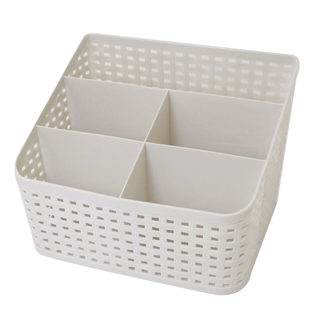 Unique Bargains Makeup Remote Control Imitation Rattan Design Storage