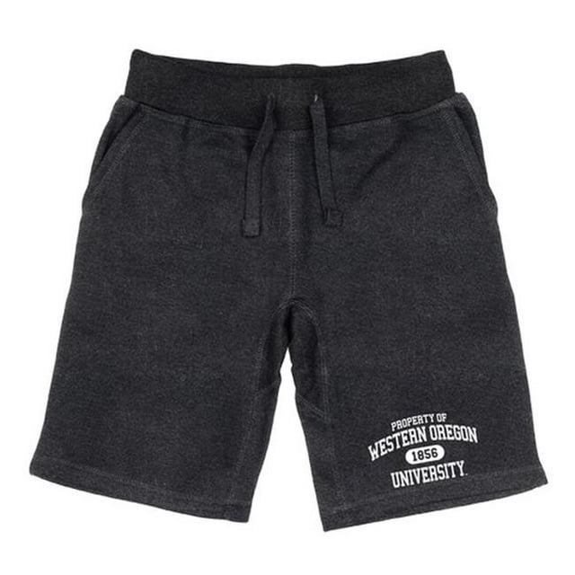 W Republic 566-406-HCH-03 Men Western Oregon Wolves Property Shorts, Heather Charcoal - Large