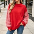 thumbnail image 4 of Azrian Women’s Color Block Sweatshirt,Ladies Contrast Sleeve Pullover Sizes S-3XL, 4 of 6