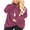 Wine Red, variant on Women's Plus Size Casual Long Sleeve Twist Knot Tunics Tops Blouses Tshirts for Women