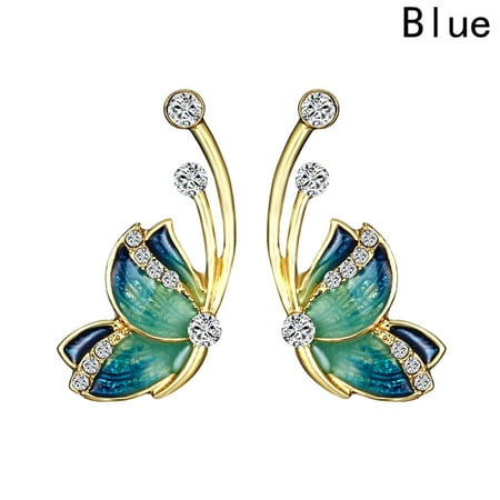 AkoaDa Manufacturers Selling Hanging Butterfly Earrings Two Wear Fashion Temperament Korean Earrings Fashion Jewelry For