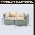 thumbnail image 3 of MeetLeisure 4 Pieces Outdoor Patio Couch Set with Removable Cushions,, Beige, 3 of 6