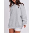 thumbnail image 2 of Biekopu Women’s Oversized Sweatshirts Long Sleeve Crew Neck Solid Color Pullover Tops Fall Clothes, 2 of 6