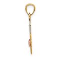 thumbnail image 2 of FB Jewels 14K Two Tone GoldYellow & Rose w/Rhodium D/C Love in Heart w/Rose Pendant, 2 of 4