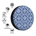 thumbnail image 5 of Balery Stylized Flowers Vintage Bohotire Cover Waterproof Dust-Proof, Universal Spare Wheel Tire Cover For Trailer, Rv, Suv Truck And Vehicle Camper Accessories-14 Inch, 5 of 9