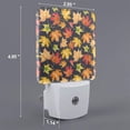 thumbnail image 2 of Fuzoiu Colorful Maple Leaves Print Dusk to Dawn LED Night Light with Light Sensor, Energy-Efficient Touch-Safe Night Lamp for Home, Office, and Kids' Rooms-US, 2 of 7