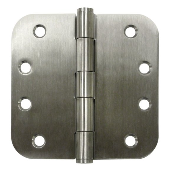 Deltana SS44R5U32D-R 4" x 4" x 5/8" Radius Hinge; Satin Stainless Steel Finish