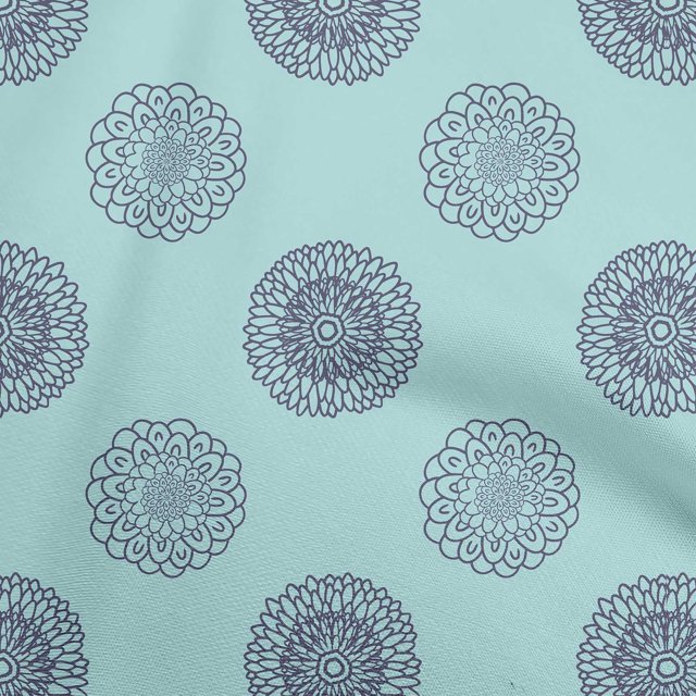 oneOone Velvet Light Blue Fabric Florals Sewing Craft Projects Fabric Prints By Yard 58 Inch Wide