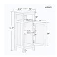 thumbnail image 5 of Freestanding Bathroom Floor Cabinet, Storage Cabinet White 4, 5 of 5