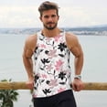 thumbnail image 6 of Daiia Lilies Flowers Printed Men's Quick Dry Fit Muscle Tank Top Slim-Fit Tank Workout Tank Top Lightweight Sports Tank Top-XX-Large, 6 of 7