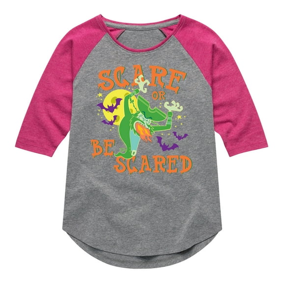 SpongeBob SquarePants - Scare Or Be Scared Flying Dutchman - Girls Shirt Tail Raglan