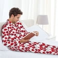thumbnail image 6 of Picia Tulips Flowers Pattern Men’s Long-Sleeve Sleepwear Set - Soft 2-Piece Loungewear with Pockets, Comfy PJs for Relaxing Nights-XX-Large, 6 of 7