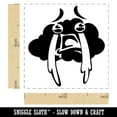 thumbnail image 2 of Sad Crying Rain Cloud Self-Inking Rubber Stamp Ink Stamper - Black Ink - Small 1 Inch, 2 of 7