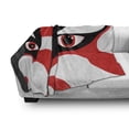 thumbnail image 3 of Kabuki Soft Flannel Fleece Throw Blanket, Japanese Drama Theme Kabuki Face with Dramatic Eyes Cultural Theater, Cozy Plush for Indoor and Outdoor Use, 70" x 90", Black White Orange, by Ambesonne, 3 of 6