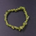 thumbnail image 2 of K-KED Natural Gemstone 5-8mm Chip Beads Stretchy Bracelet Reiki Chakra Fashion Jewelry-Olivine-7.5 Inches, 2 of 6