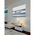thumbnail image 3 of Parvez Taj Pt-Wnpw-11-Ww-45 30" x 45" "Blue Lake Canoe" Art Print On White Wood, 3 of 7