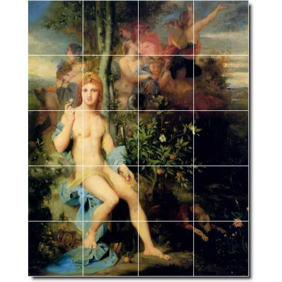 Ceramic Tile Mural-Gustave Moreau Mythology 10. 48" w x 60" h using (20) 12 x 12 ceramic tiles