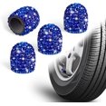 thumbnail image 1 of Tire Stem Valve Caps, Universal fit Valve Caps, 4pcs Rhinestone Fashion Stem Valve Caps Navy Blue, 1 of 7
