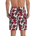 thumbnail image 2 of Yiaed Rose Flowers for Men's Soft Sleep Pajama Short Lounging Pajama Shorts-Medium, 2 of 8