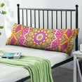 thumbnail image 2 of Mandala Long Body Pillow Cover – Soft & Breathable Meditation Fabric, Hidden Zipper, 20"x54", Psychedelic Trippy Print – Gift for Side Sleepers, Pregnancy, Zen Home Decor, 2 of 7