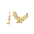 thumbnail image 3 of Gem & Harmony Large 14K Yellow Gold Eagle Charm Pendant Necklace with Chain for Men, 3 of 5