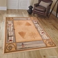 thumbnail image 1 of Allstar African Contours Collection Prints Area Rug (5' 2" x 7' 1"), 1 of 7