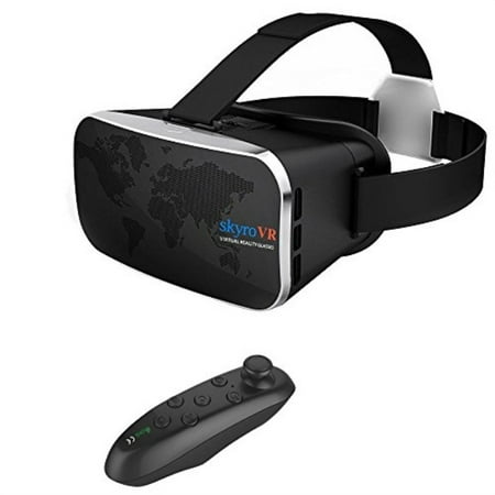 Virtual Reality Headset, Skyro VR Headset and 3D Video Glasses for VR Games and 3D Movie, Compatible with 4.0-6.0 Inch iPhone & Android