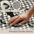 thumbnail image 6 of ODIKA 5'x7' Washable Area Rug Non-Slip, Chair-Friendly Bat Spooky Welcome Plaid Checkered Front Door Border Halloween Flowing Dynamic for Dining Room, Under Table, Home Office, 6 of 7