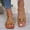 #23Gold, variant on Women's Metallic Strappy Open Toe Flat Sandal PU Leather Summer Slides Sandals