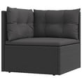 thumbnail image 3 of vidaXL 7 Piece Garden Lounge Set with Cushions Black Poly Rattan, 3 of 5
