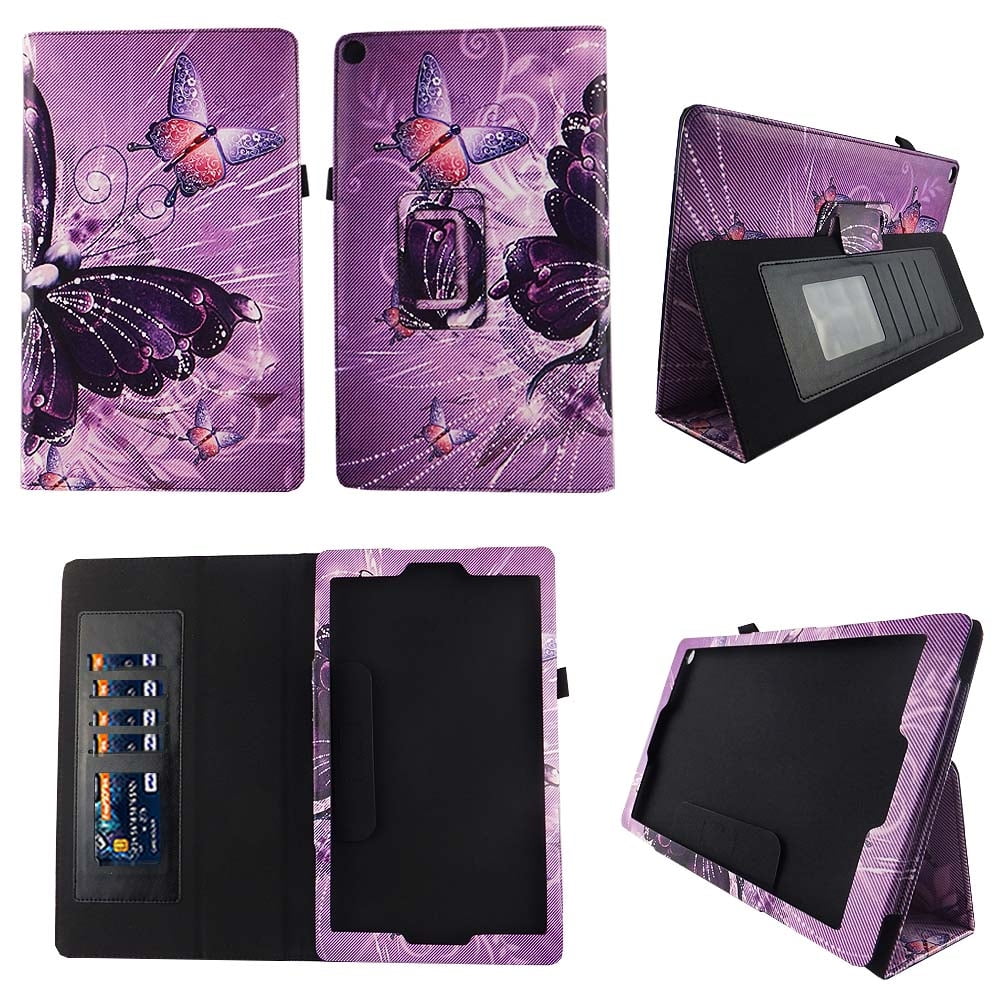 2015 Butterfly Folio Tablet Case for Amazon Fire HD 10 10.1 Inch Cover ID Slot 
