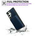 thumbnail image 2 of Compatible with Samsung Galaxy S24 Ultra Wallet Case Card Holder, PU Leather Phone Case Women Men Protective Cover Wrist Strap Zipper Credit Card Slots For Samsung Galaxy S24 Ultra, Blue, 2 of 9