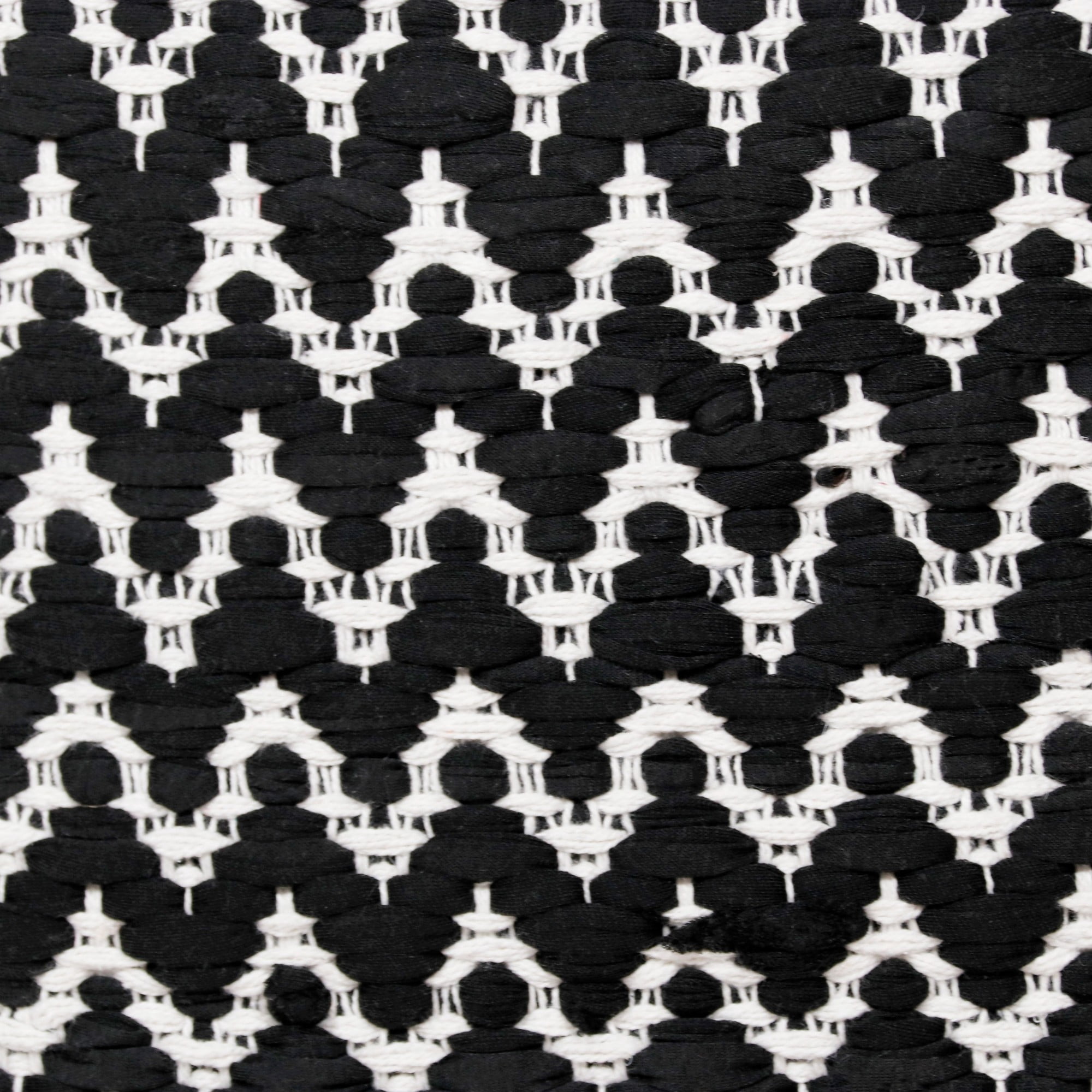 Harlow Hill Black/White Geometric Modern Polyester Blend Throw Pillow Cover, 20" x 20"
