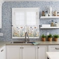 thumbnail image 6 of Half Window Curtain 36 Inches Long, Spring Floral Window Treatment Curtain Drapes, Butterfly Summer Botanical Watercolor Flowers Small Tier Curtains for Bathroom Over Sink, 27.5"x36", 2 Panels, 6 of 7