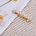 thumbnail image 5 of Unique Bargains 1 Pc Hair Barrettes Grace Pearl Spring Clip Hairpin Pearl Barrette Clip White, 5 of 5