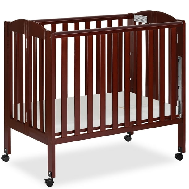 Dream On Me 3in1 Folding Portable Mini Crib, Cherry