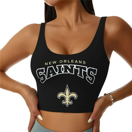 Saints Women s Comfortable Slim Fit Yoga Tank Top  Daily Sports Fitness Tank Top  Suitable For Training Running Sexy Bra