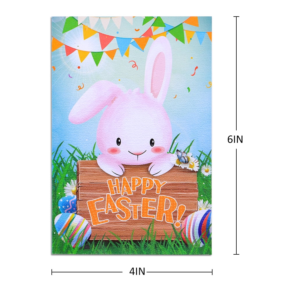 EASTER CARD GREAT GRANDDAUGHTER OR GREAT GRANDSON CUTE CHICKS RABBITS EGGS 