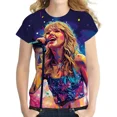 thumbnail image 4 of Camiseta unisex de cuello redondo con estampado 3D HD de Superstar Taylor para hombre y mujer, estilo callejero, Swift, 4 of 4