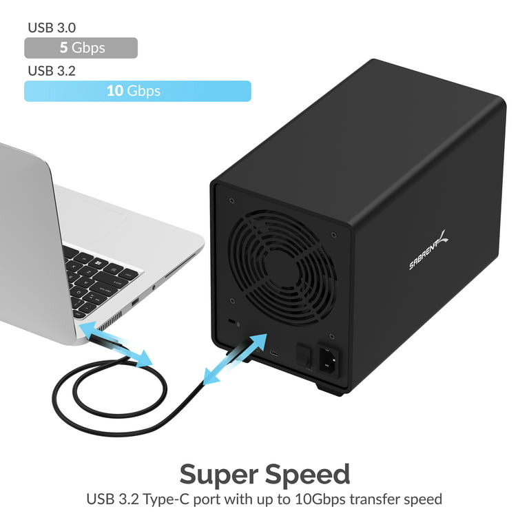 USB-C Docking Station for M.2 PCIe/NVMe and SATA 2.5/3.5-Inch SSD & HD -  Sabrent