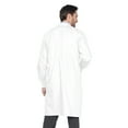 thumbnail image 3 of Landau Unisex Essential Lab Coats Classic Relaxed Fit Breathable Fade Resistant 2 Pockets Snap Full-Length Lab Coat Scrub, Style 3176, 3 of 6