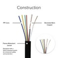 thumbnail image 2 of Durable 4 Inch Lead Handset Cord - Flat Black Telephone Cable for Clear Communication and Strength - Perfect for Home or Office - 12 FT, 2 of 6