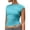 Blue, variant on Tops for Women Trendy Shirt Sheer Mesh Long Sleeve Crop Tee Blouse,,S