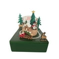 thumbnail image 2 of Caja de música con diseño de carrusel, caja musical de madera, cajas musicales de cuerda clásicas mecánicas para decoración de adornos de escritorio, Navidad, 2 of 9