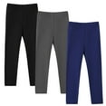 thumbnail image 4 of HILEELANG Little Kids' Fall & Winter Leggings Ages 1 - 14Y 95% Cotton + 5% Spandex Soft & Skin - Friendly Stretchy & Non - Binding Colors Black Gray Navy Size 5 - 6Y, 4 of 11