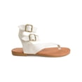 thumbnail image 2 of Journee Collection Womens Kyle Faux Leather Ankle Straps Flat Sandals, 2 of 3